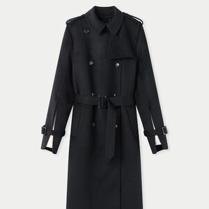 Gobi Women’s 100% Cashmere Coat with Details Black NWOT